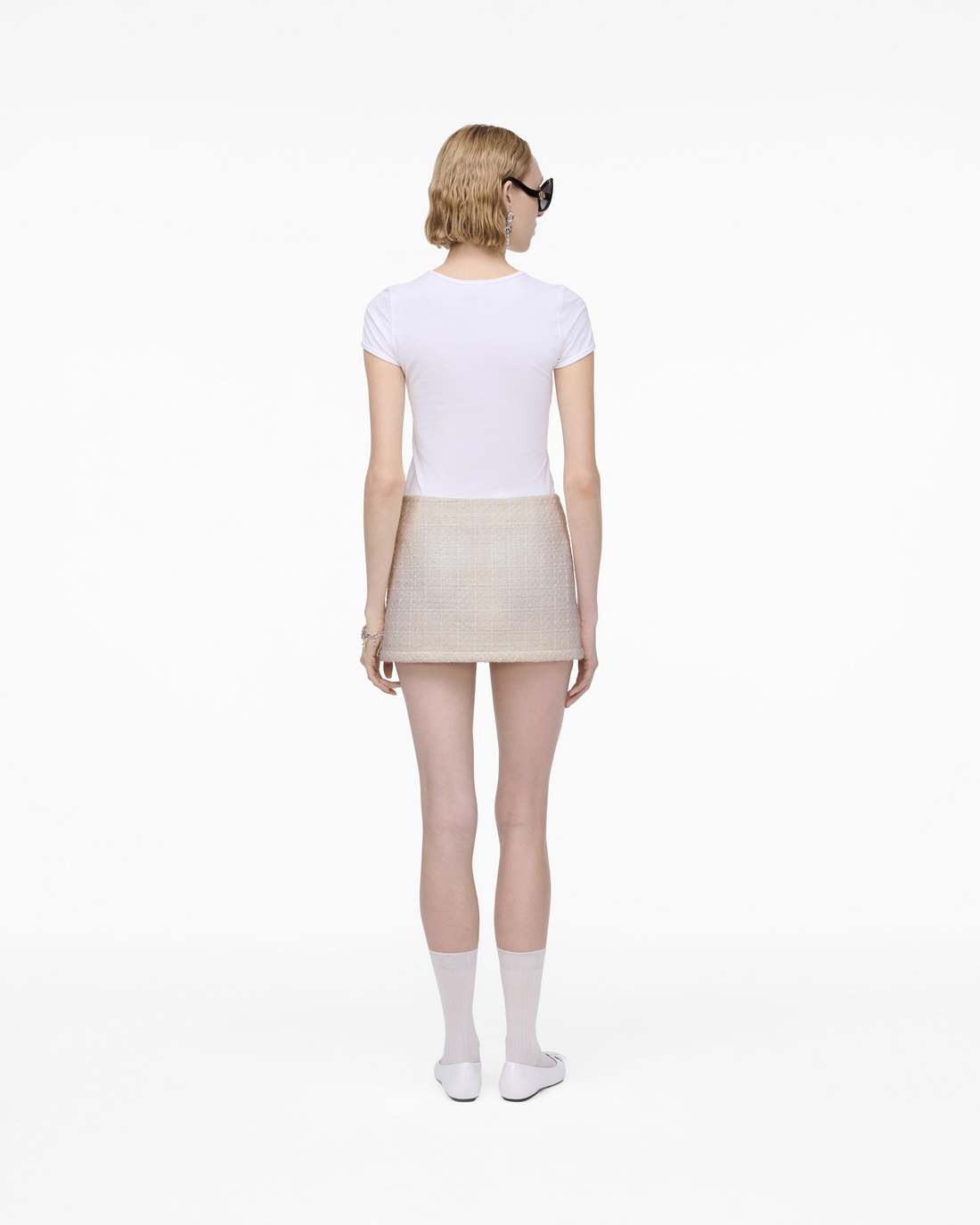 Marc Jacobs Hot Sale | Tweed Mini Skirt Ivory