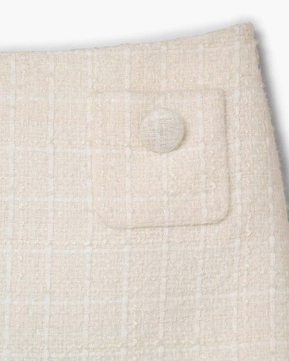 Marc Jacobs Hot Sale | Tweed Mini Skirt Ivory