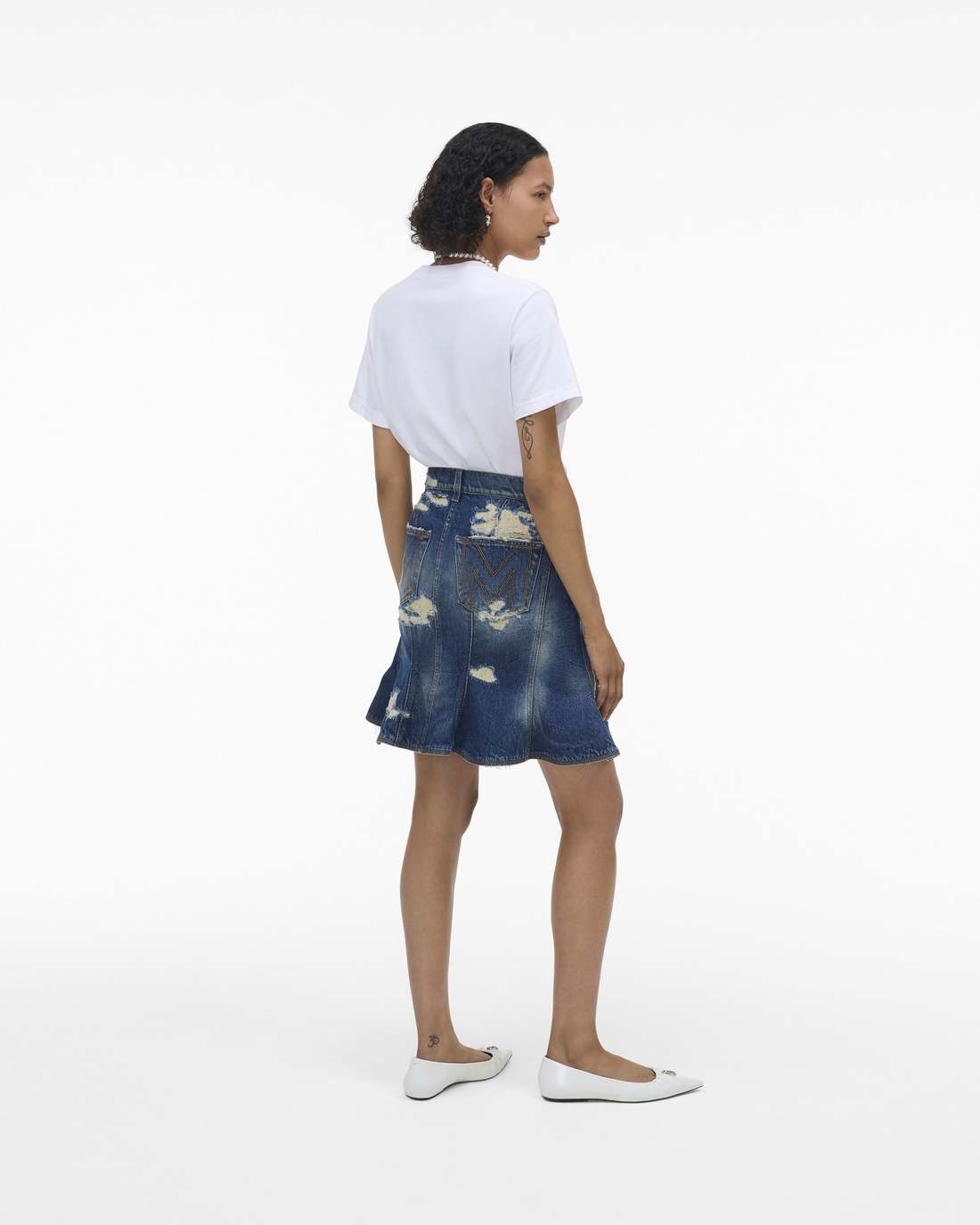 Marc Jacobs Great Value | The Rip And Repair Fluted Mini Skirt Punk Indigo