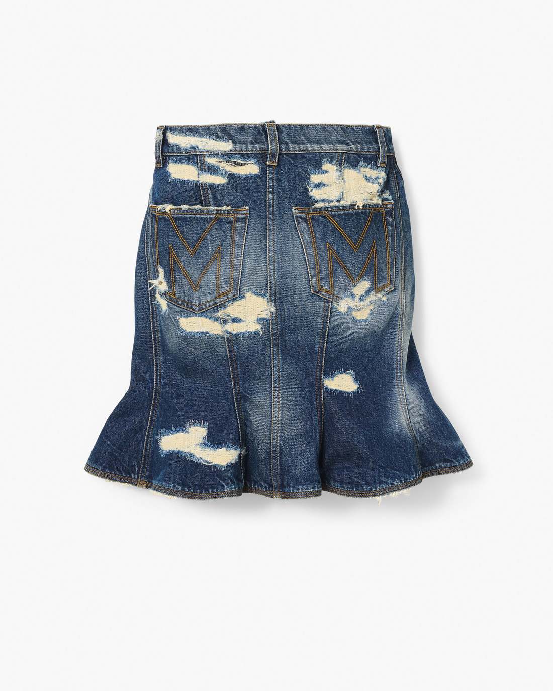 Marc Jacobs Great Value | The Rip And Repair Fluted Mini Skirt Punk Indigo