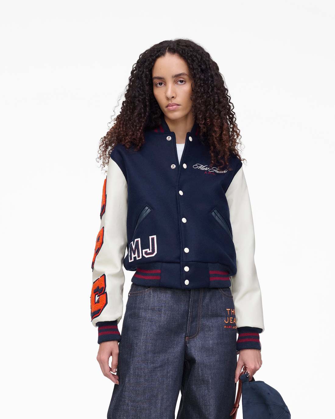 Marc Jacobs Customer Favorite | The A.P.C. X Marc Jacobs  Varsity Jacket Dark Navy/White