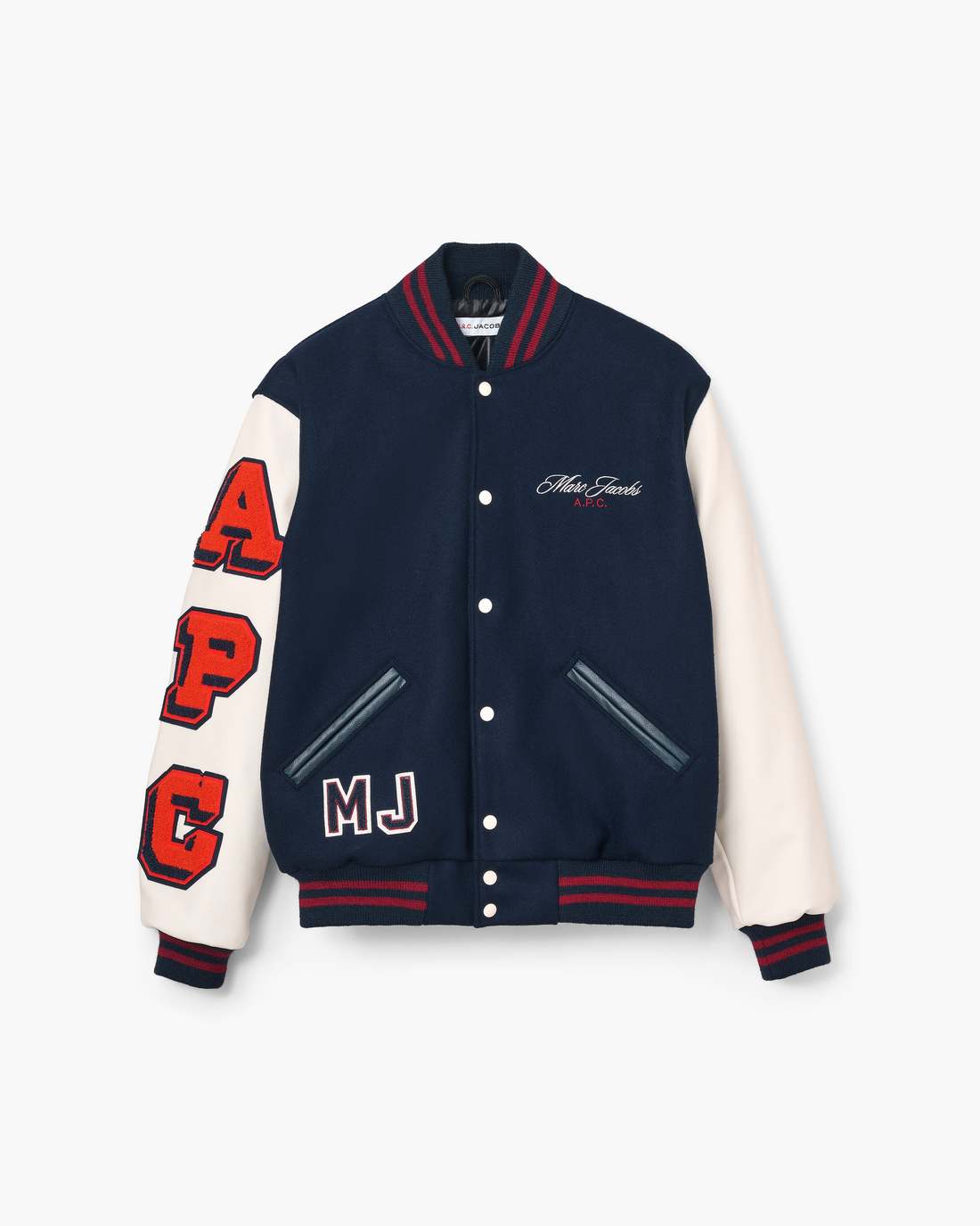 Marc Jacobs Customer Favorite | The A.P.C. X Marc Jacobs  Varsity Jacket Dark Navy/White