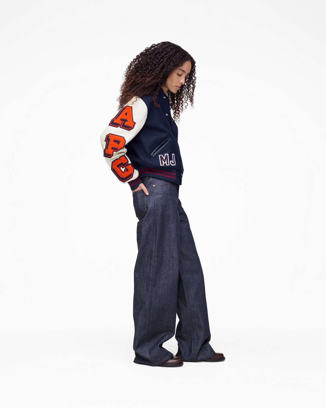 Marc Jacobs Customer Favorite | The A.P.C. X Marc Jacobs  Varsity Jacket Dark Navy/White