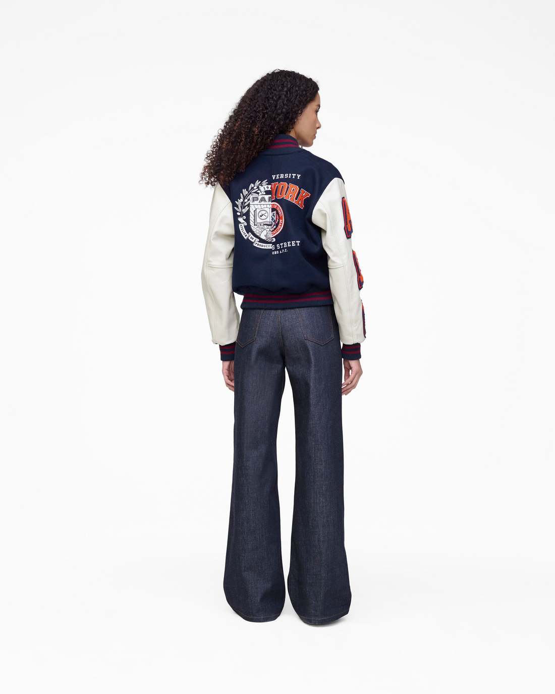 Marc Jacobs Customer Favorite | The A.P.C. X Marc Jacobs  Varsity Jacket Dark Navy/White
