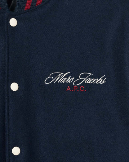 Marc Jacobs Customer Favorite | The A.P.C. X Marc Jacobs  Varsity Jacket Dark Navy/White