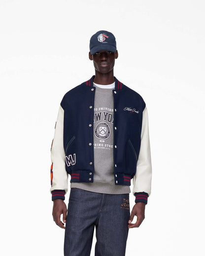 Marc Jacobs Customer Favorite | The A.P.C. X Marc Jacobs  Varsity Jacket Dark Navy/White