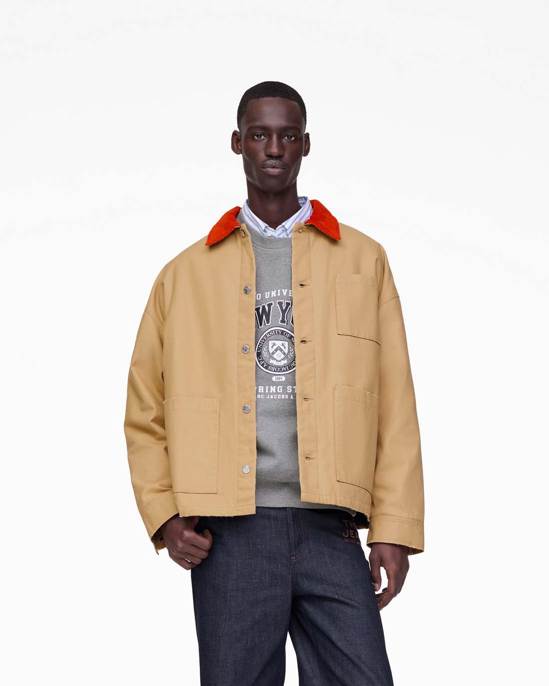 Marc Jacobs Everyday | The A.P.C. X Marc Jacobs Stoned Canvas Unisex Jacket Camel