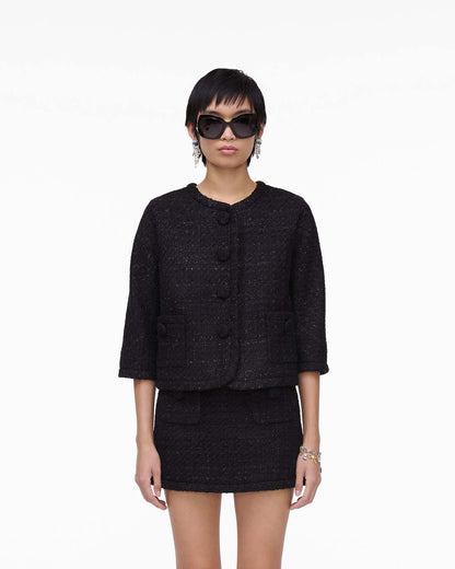Marc Jacobs New | Tweed Backwards Lady Jacket Black