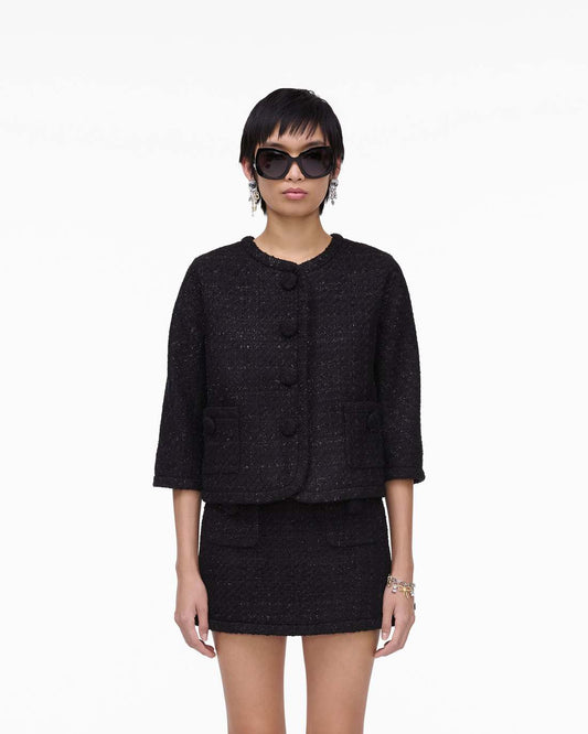 Marc Jacobs New | Tweed Backwards Lady Jacket Black