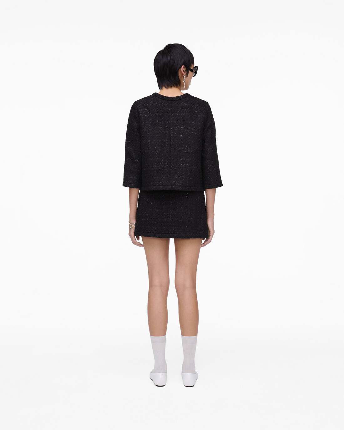 Marc Jacobs New | Tweed Backwards Lady Jacket Black