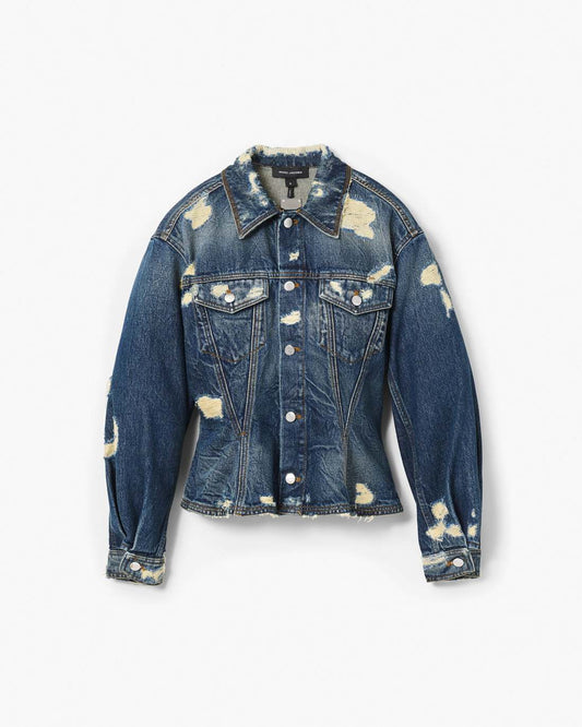 Marc Jacobs Great Value | The Rip And Repair Fluted Denim Jacket Punk Indigo