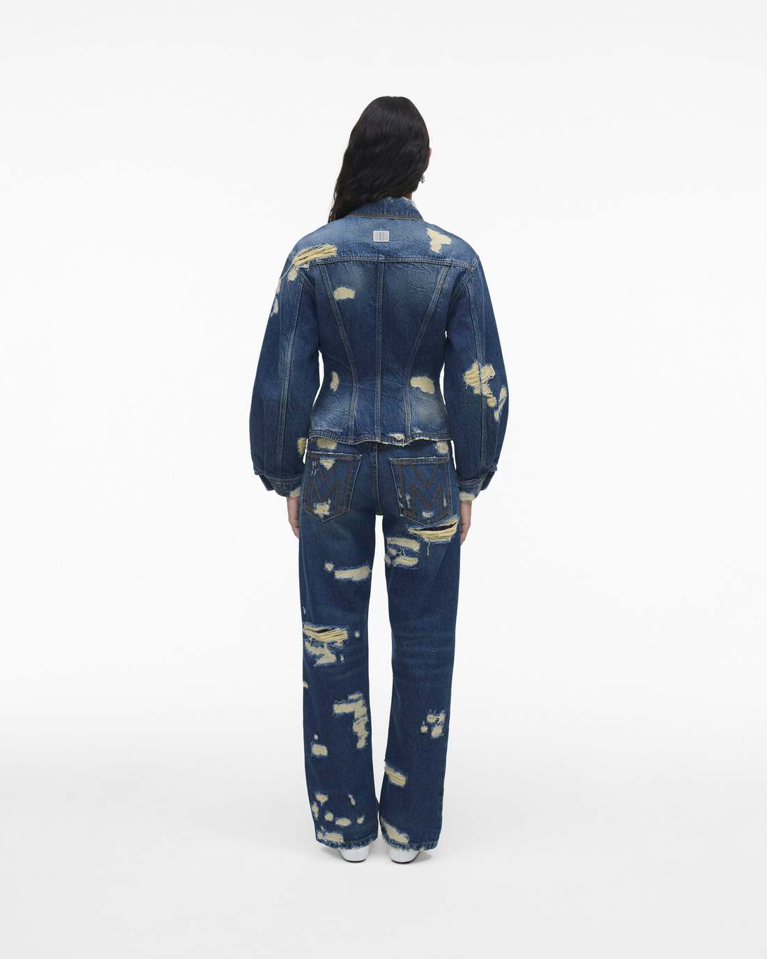 Marc Jacobs Great Value | The Rip And Repair Fluted Denim Jacket Punk Indigo