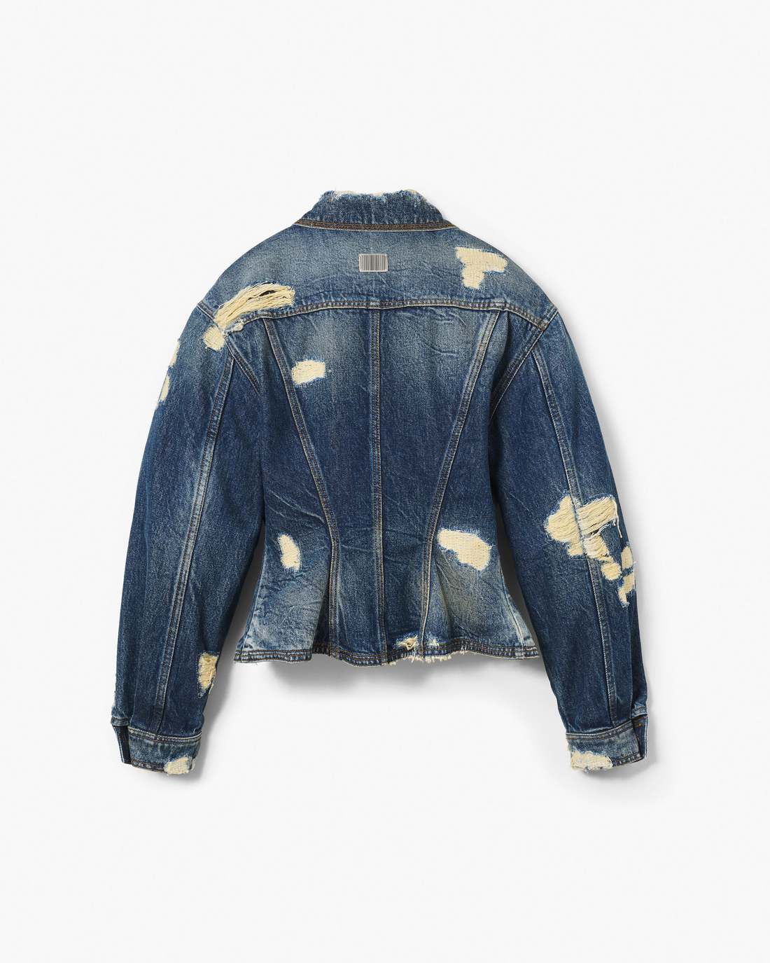 Marc Jacobs Great Value | The Rip And Repair Fluted Denim Jacket Punk Indigo