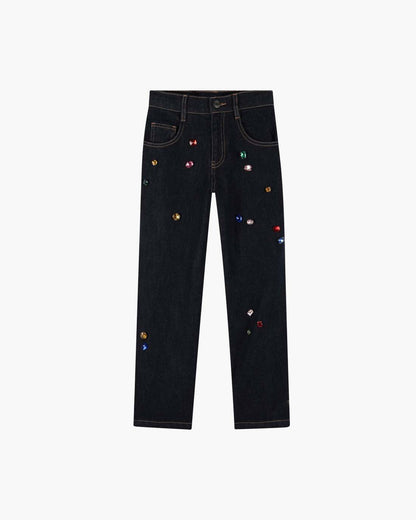 Marc Jacobs Hot Sale | The Gem Denim Jeans Blue
