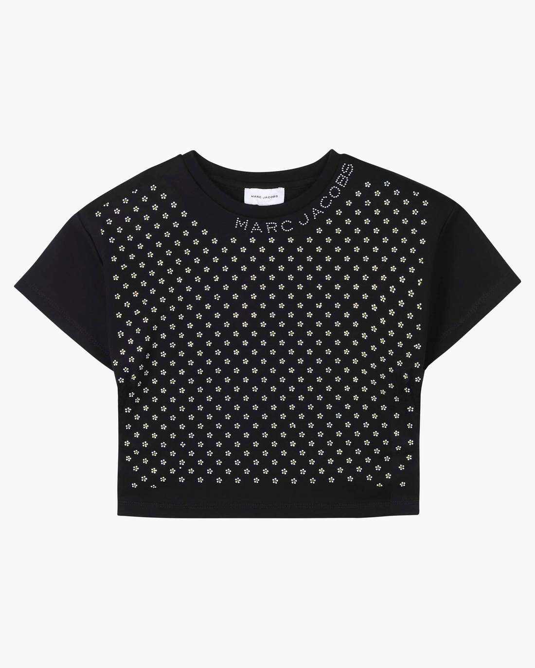 Marc Jacobs Quality | The Crystal Daisy Cropped Shirt Black