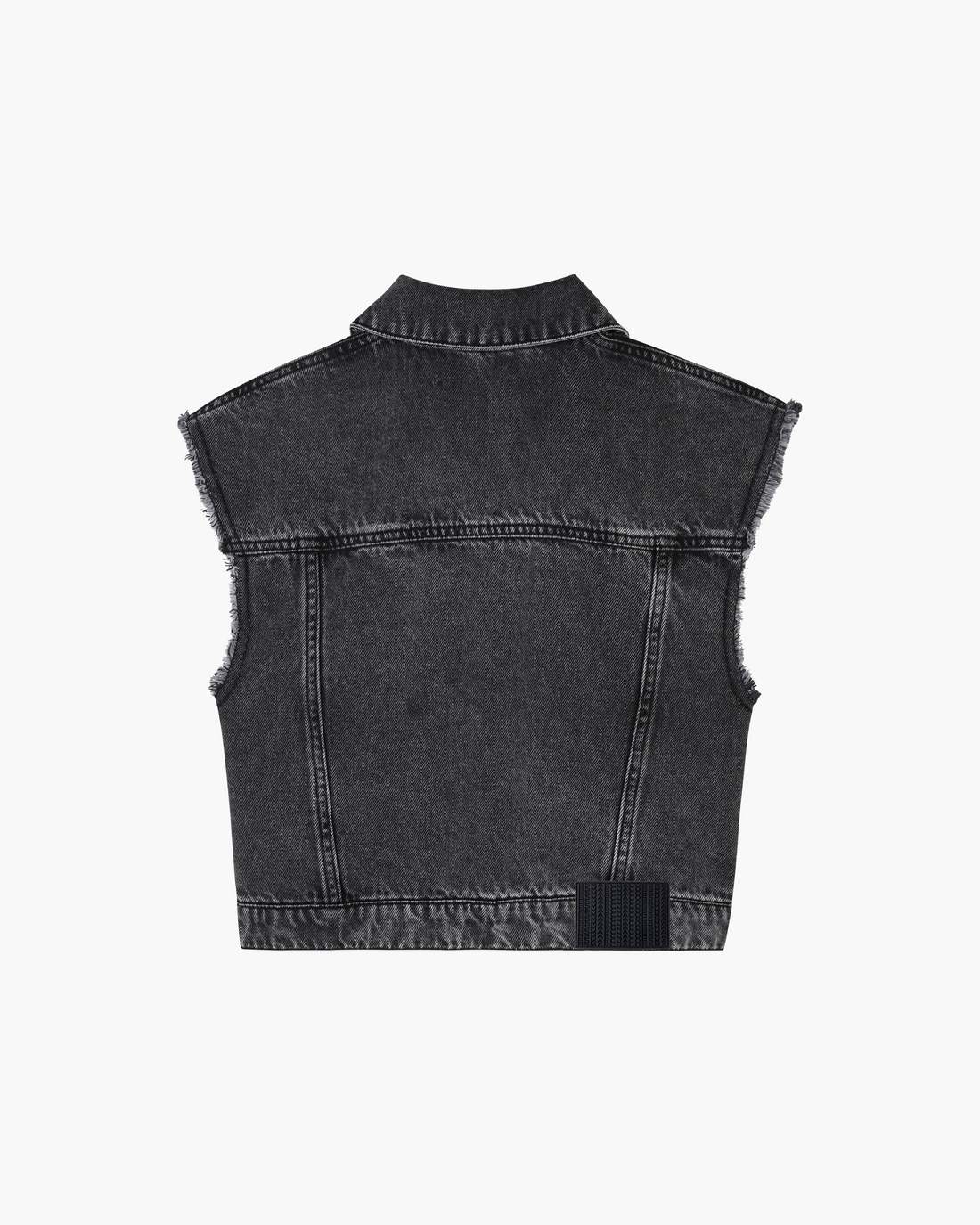Marc Jacobs Discount | The Crystal Daisy Denim Vest Black