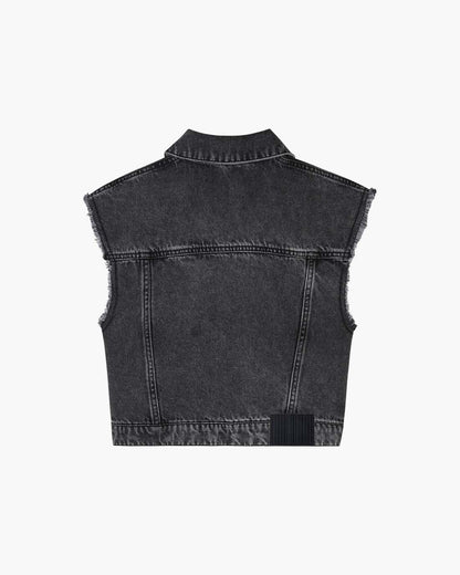 Marc Jacobs Discount | The Crystal Daisy Denim Vest Black