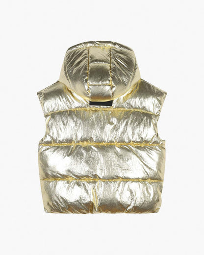 Marc Jacobs Hot Sale | The Metallic Puffer Vest Gold