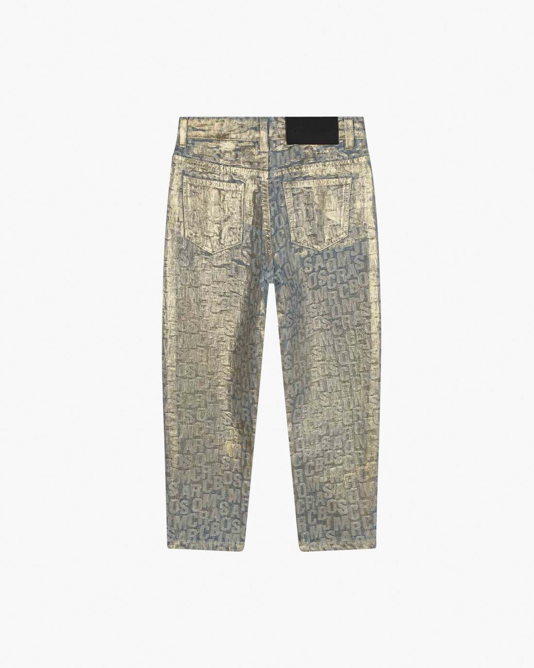 Marc Jacobs Premium | The Metallic Jumbled Logo Jeans Gold