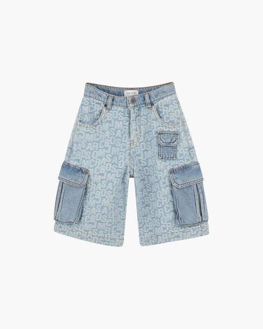 Marc Jacobs Great Value | The Jumbled Logo Bermuda Short Blue
